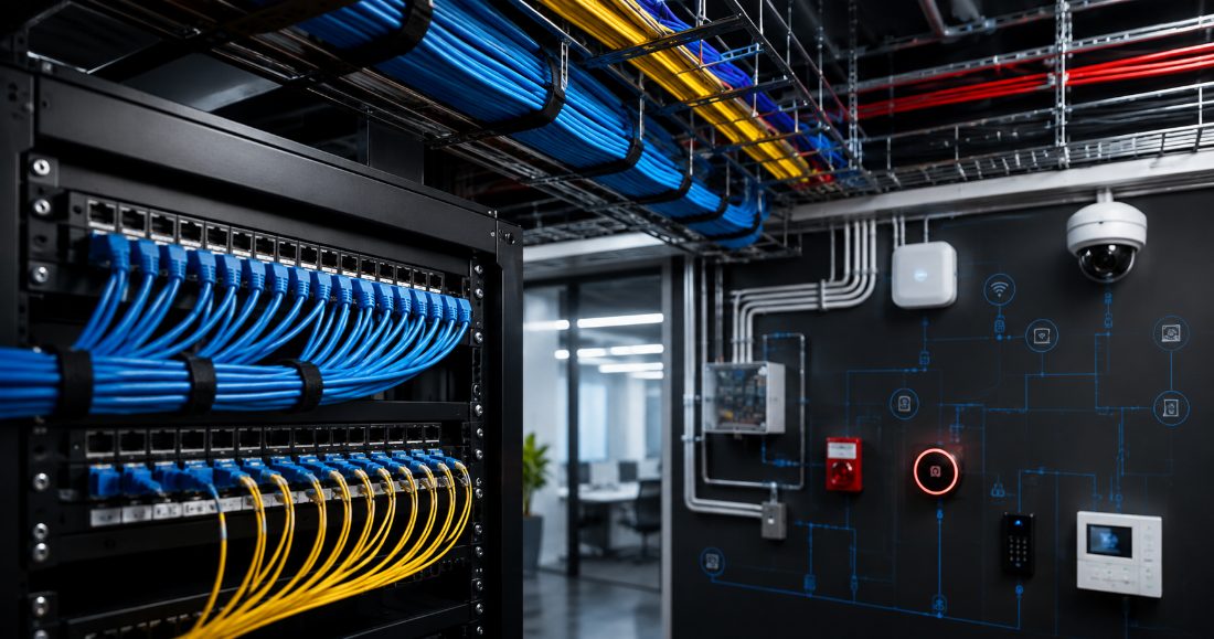 Structured cabling and ELV infrastructure installed by Front Vision